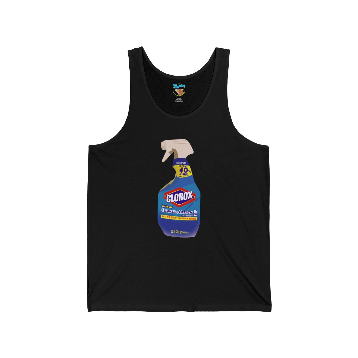 Cleaning Spray Tank Top — Retro Clorox Bottle Graphic Tank