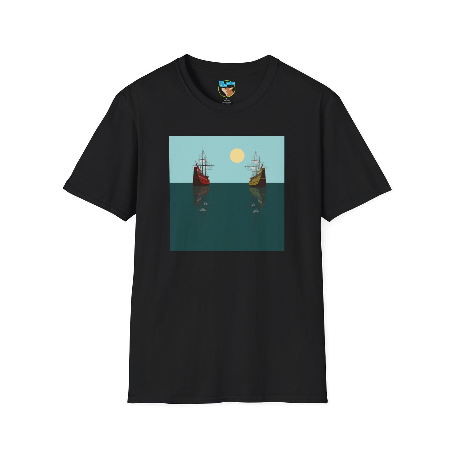 Sailing Ships Sunset T-Shirt — Minimal Nautical Ocean Tee