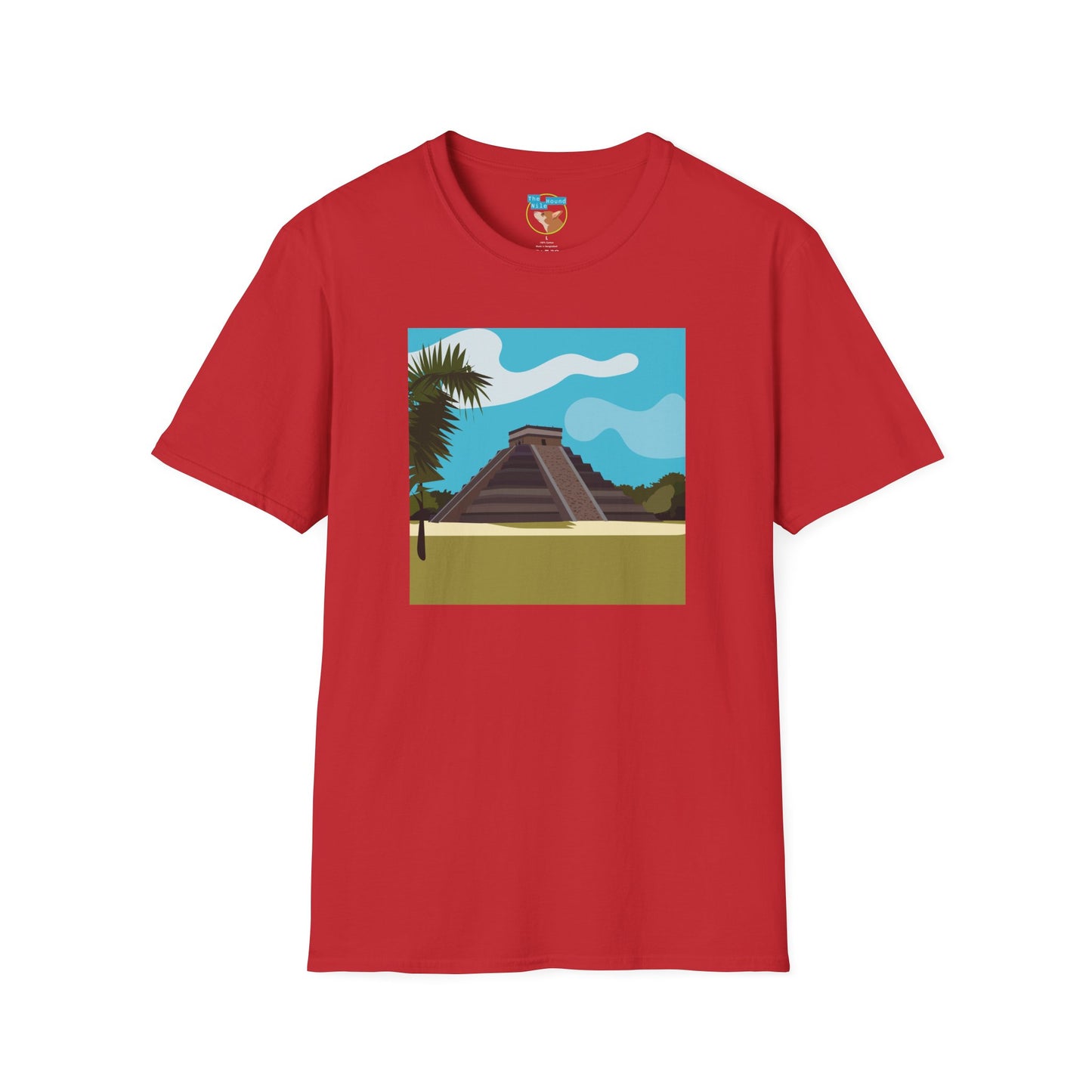 Mayan Pyramid Graphic T-Shirt — Tropical Chichen Itza Travel Tee