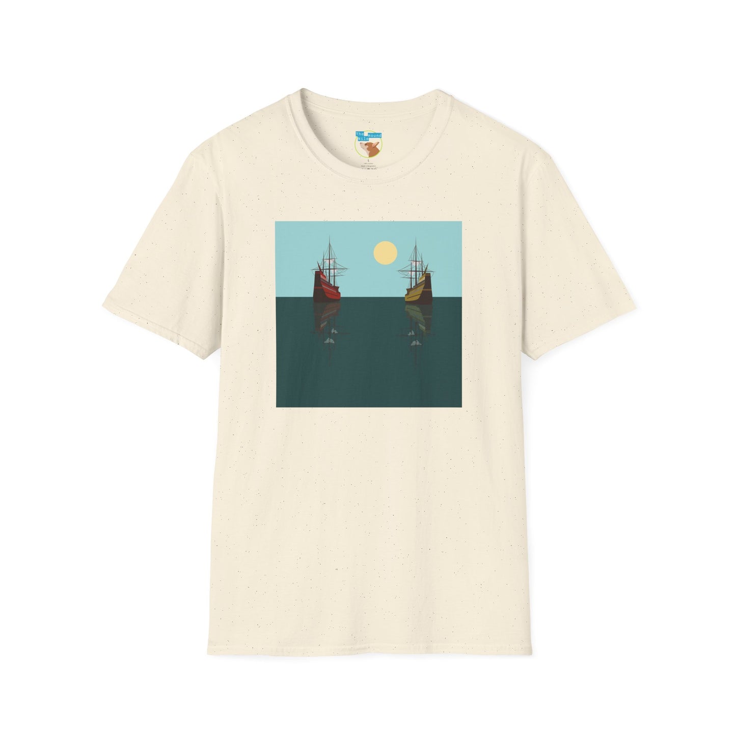 Sailing Ships Sunset T-Shirt — Minimal Nautical Ocean Tee