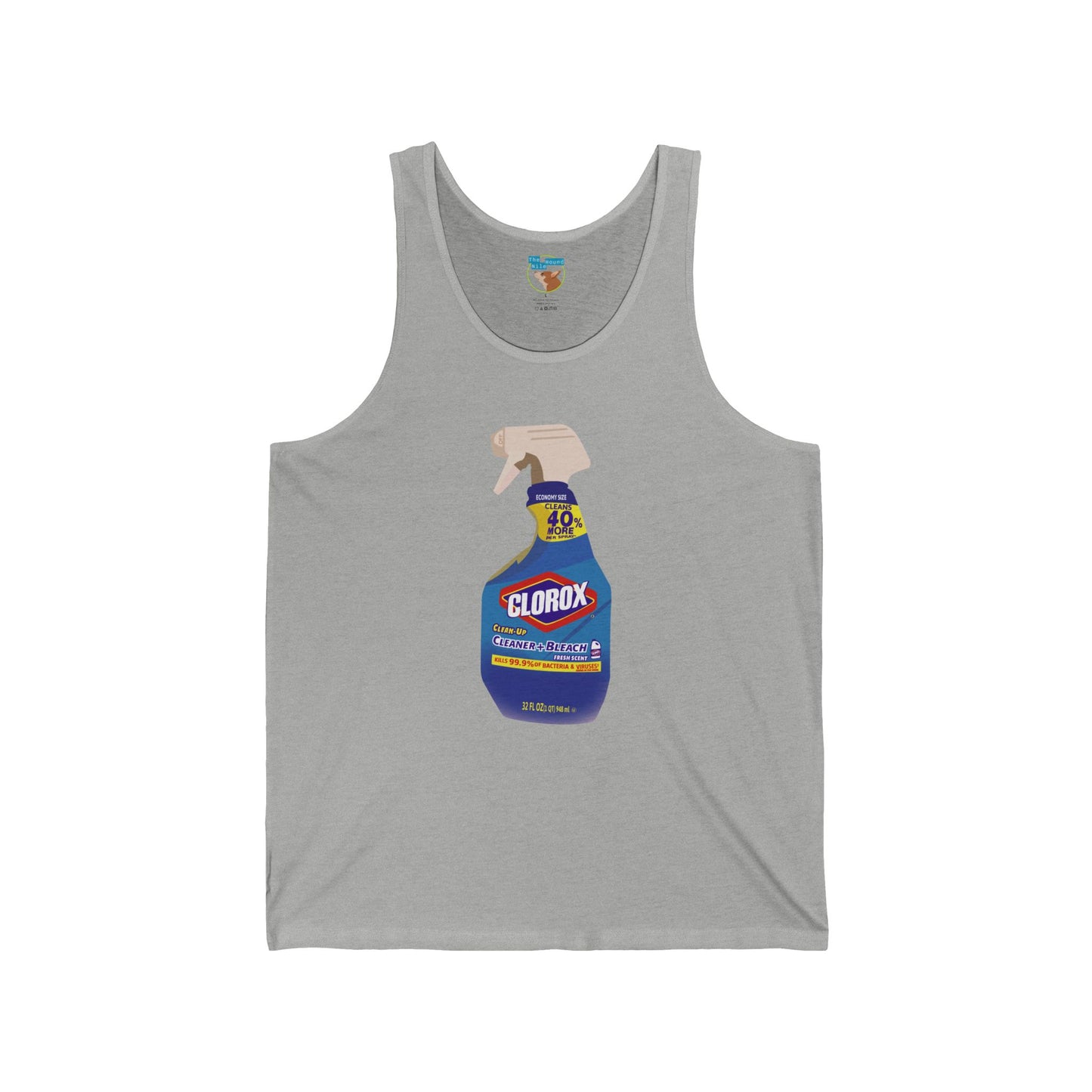 Cleaning Spray Tank Top — Retro Clorox Bottle Graphic Tank