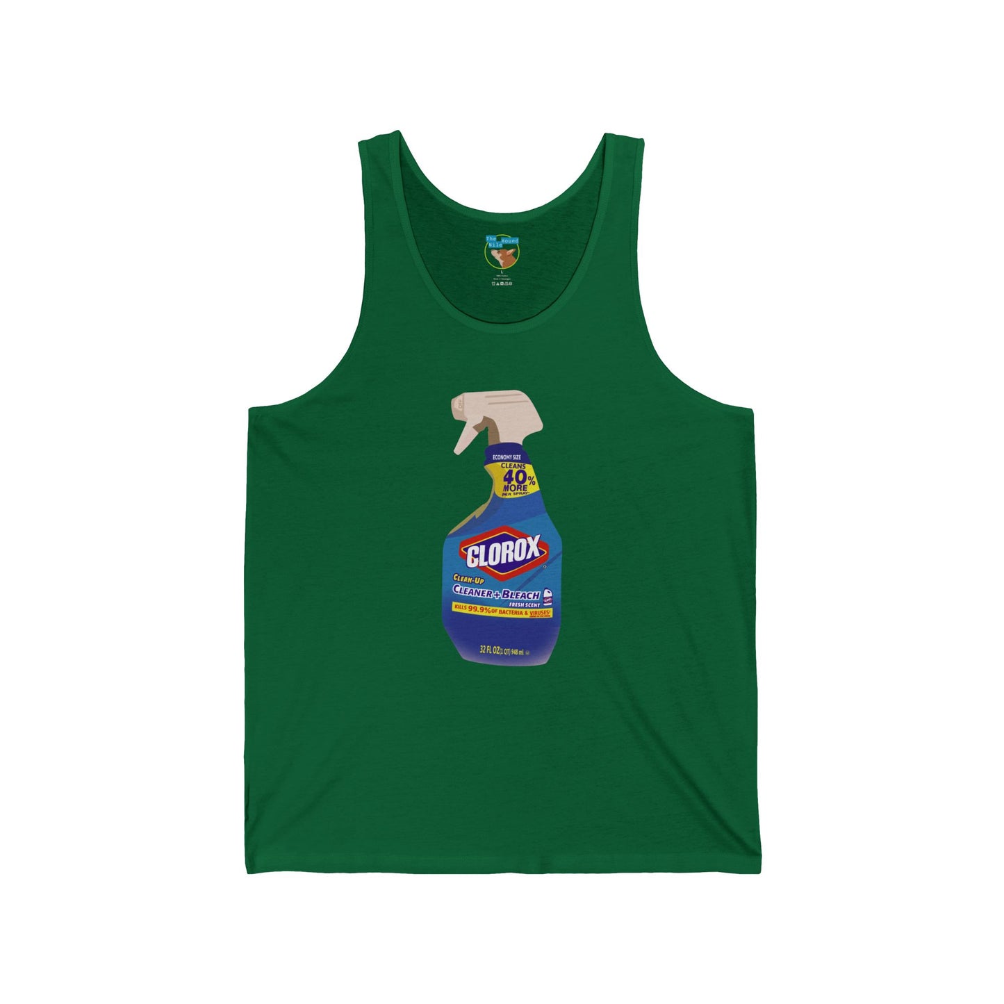 Cleaning Spray Tank Top — Retro Clorox Bottle Graphic Tank