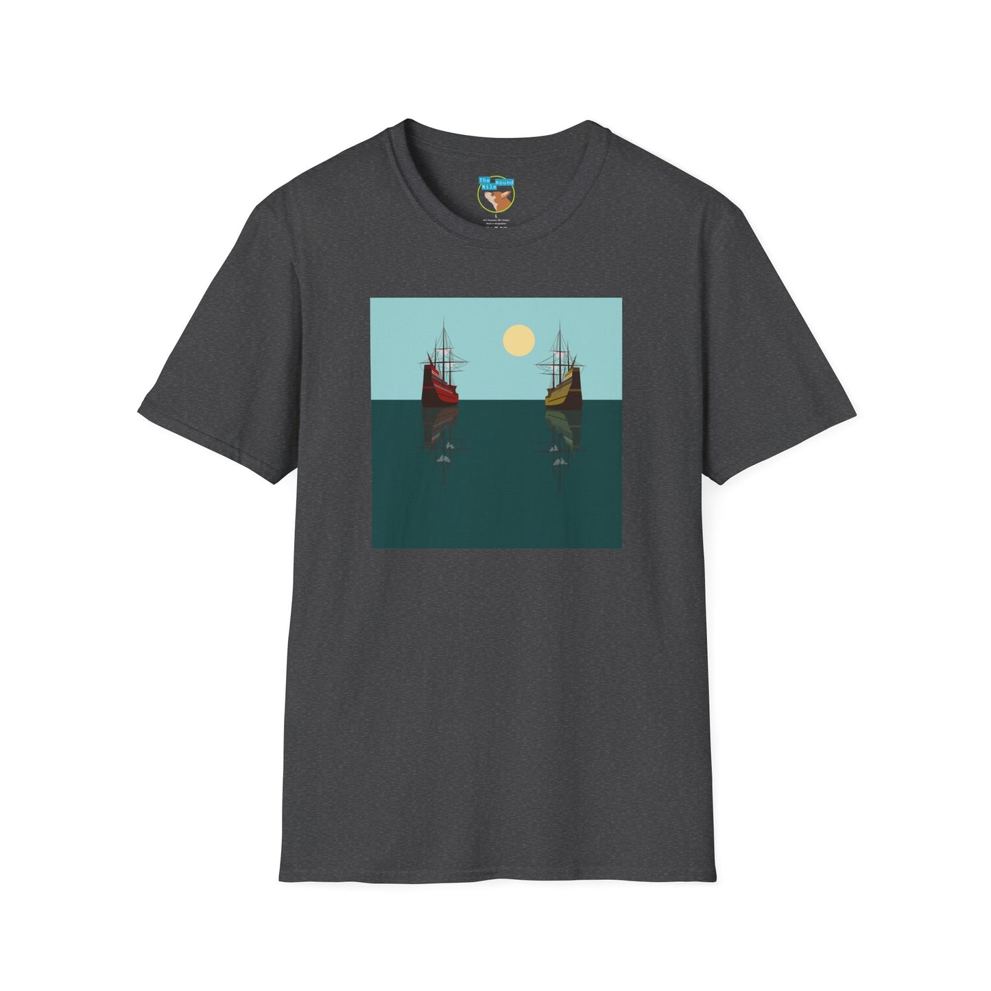 Sailing Ships Sunset T-Shirt — Minimal Nautical Ocean Tee