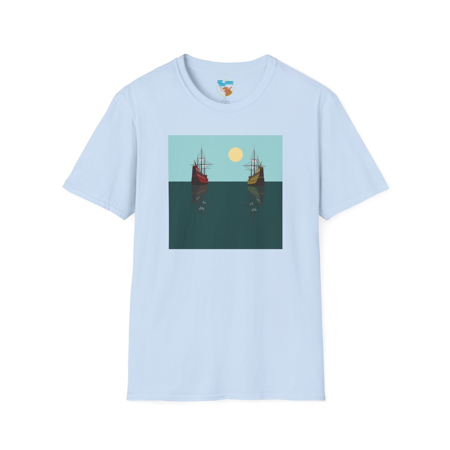 Sailing Ships Sunset T-Shirt — Minimal Nautical Ocean Tee