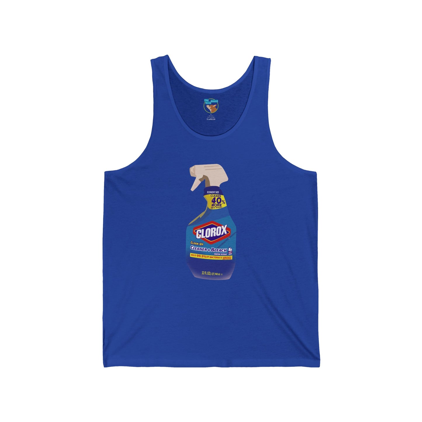 Cleaning Spray Tank Top — Retro Clorox Bottle Graphic Tank