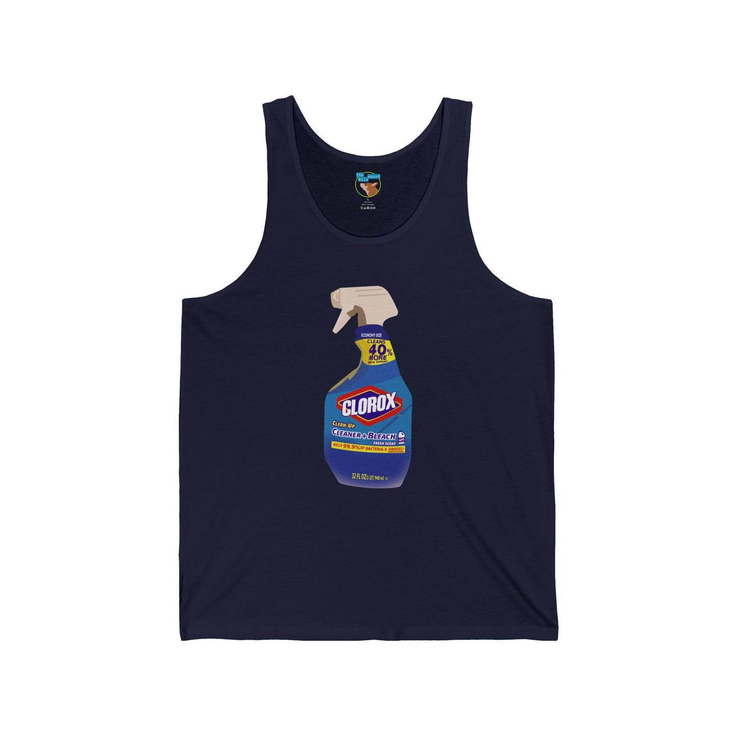 Cleaning Spray Tank Top — Retro Clorox Bottle Graphic Tank