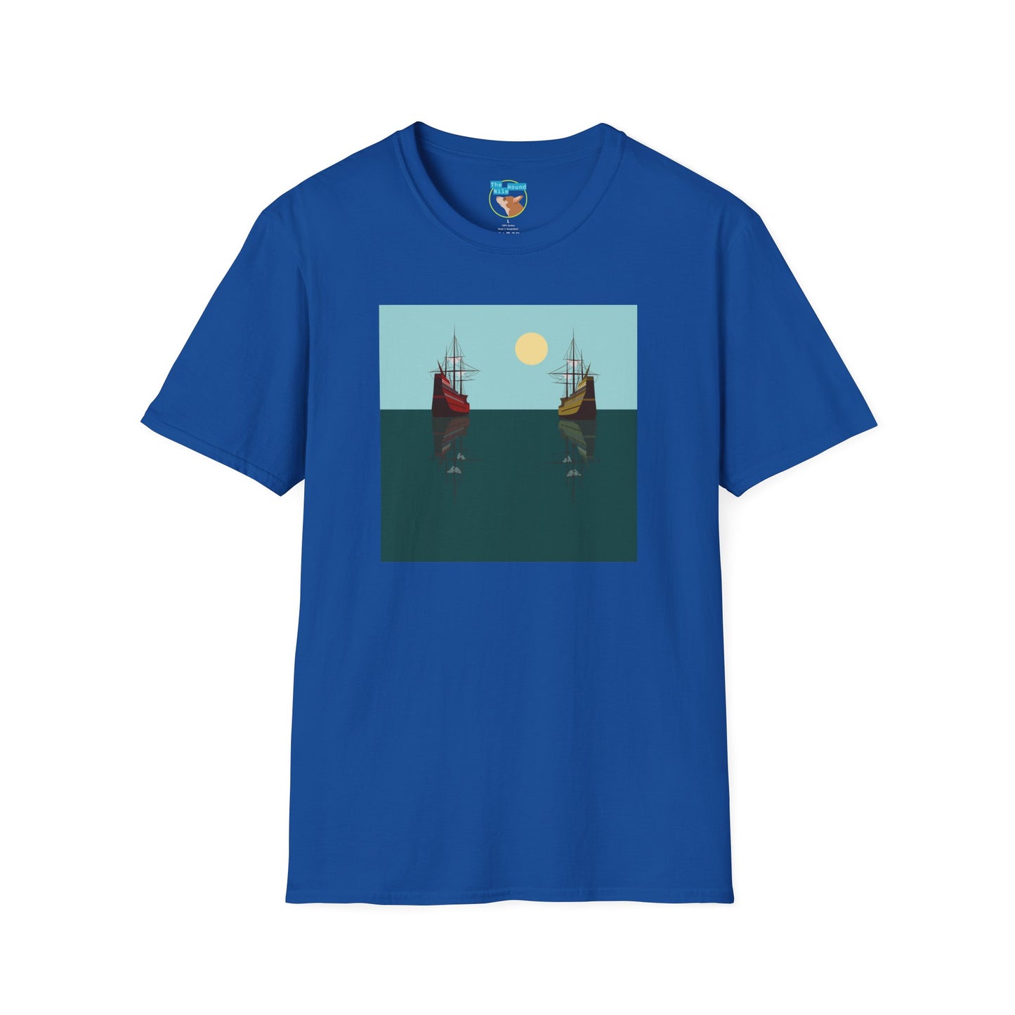 Sailing Ships Sunset T-Shirt — Minimal Nautical Ocean Tee