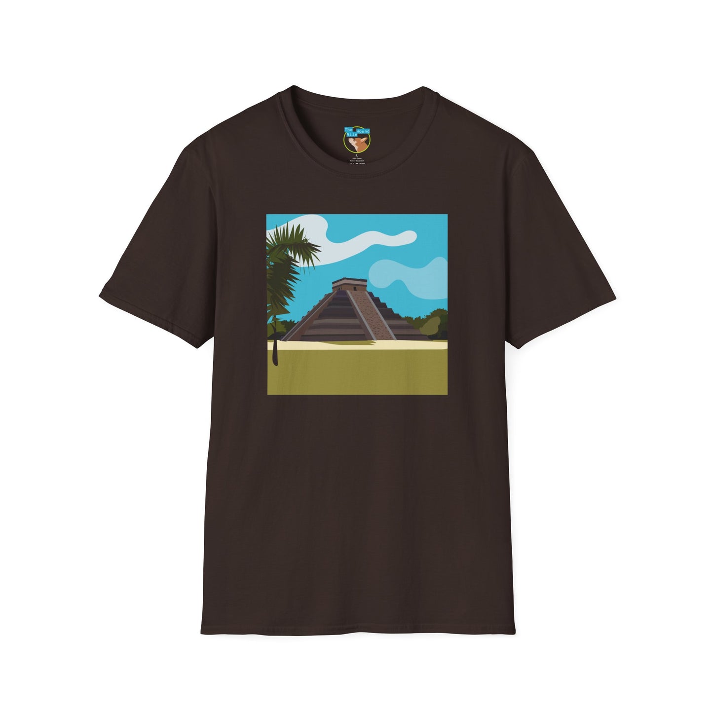 Mayan Pyramid Graphic T-Shirt — Tropical Chichen Itza Travel Tee