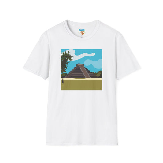 Mayan Pyramid Graphic T-Shirt — Tropical Chichen Itza Travel Tee