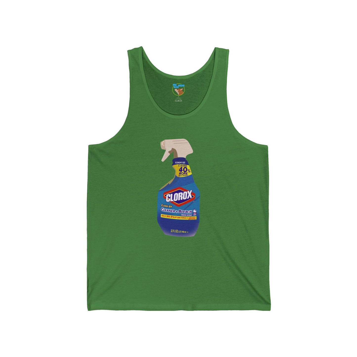 Cleaning Spray Tank Top — Retro Clorox Bottle Graphic Tank