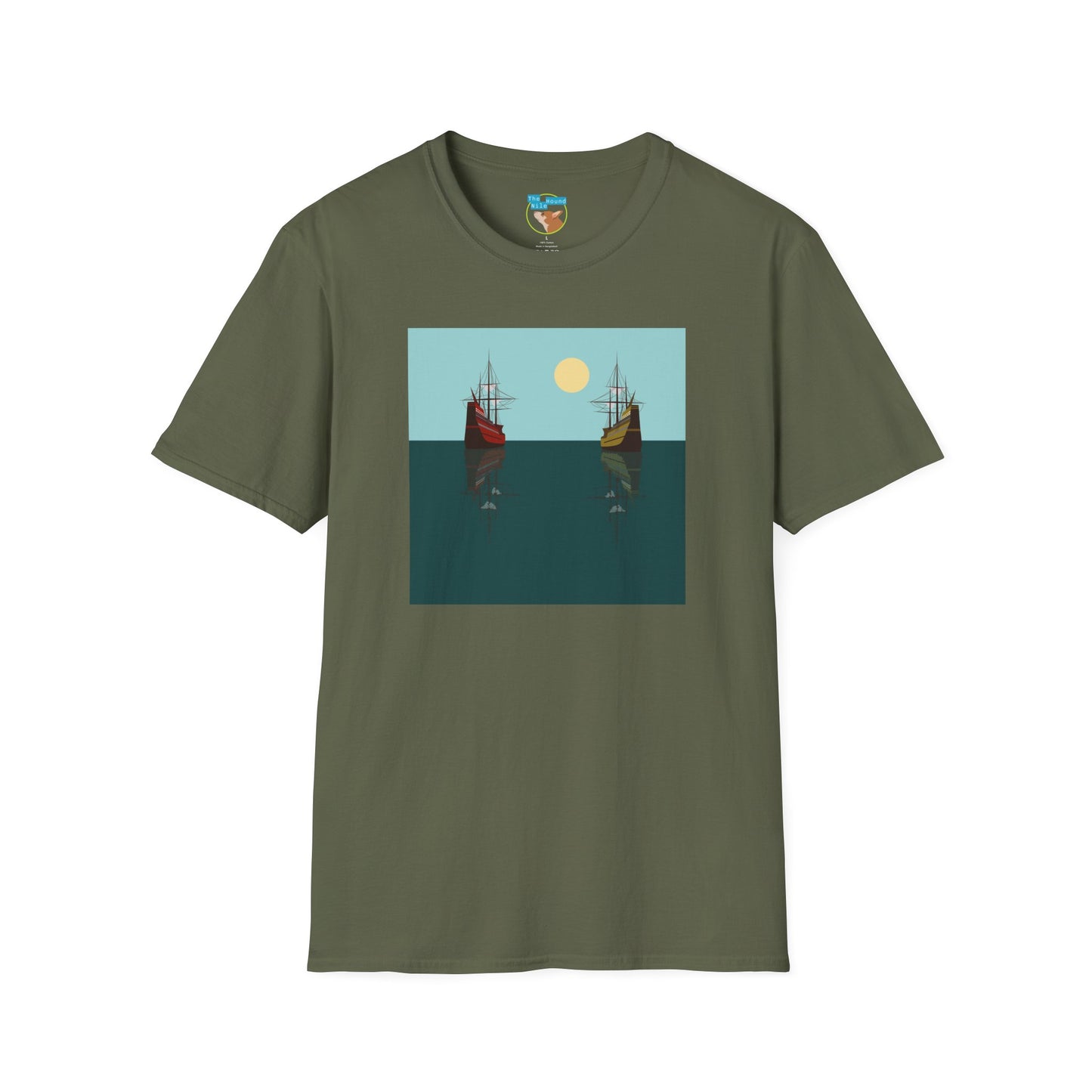 Sailing Ships Sunset T-Shirt — Minimal Nautical Ocean Tee