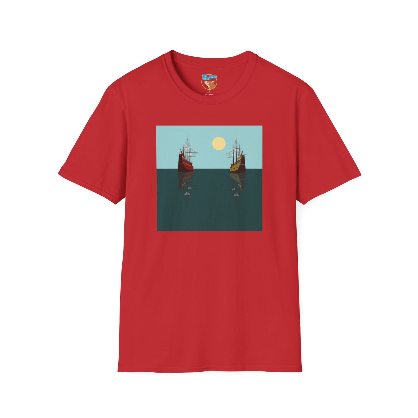 Sailing Ships Sunset T-Shirt — Minimal Nautical Ocean Tee