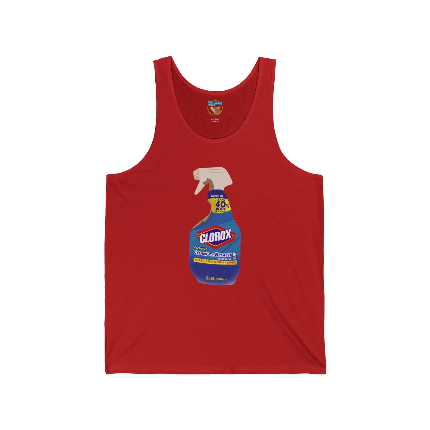 Cleaning Spray Tank Top — Retro Clorox Bottle Graphic Tank