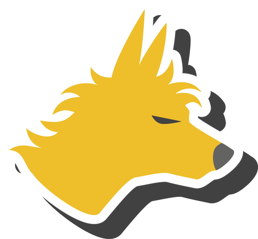 Yellow Dog Icon Sticker